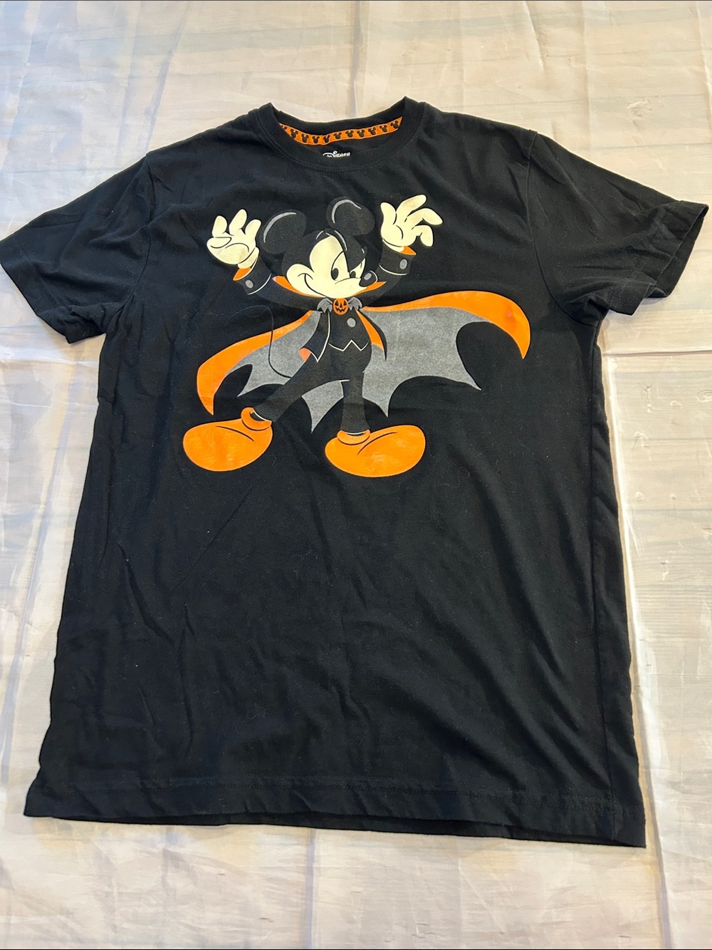 Disney Black & Orange Mickey Vampire Graphic Tee